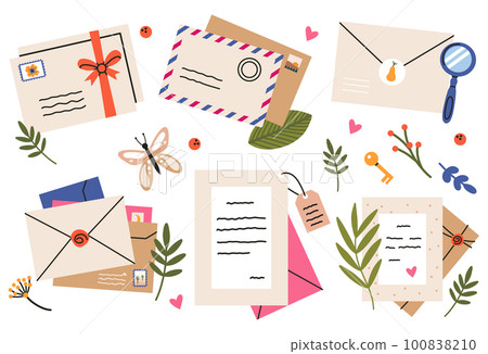 Post cards, envelopes, post stamps, craft paper letters and mail envelopes. Greeting or invitation cards Post cards, envelopes, post stamps, craft paper letters and mail envelopes. Greeting or invitation cards 100838210