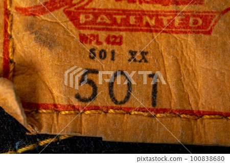 LEVI'S501XX VINTAGE 1966 reprint paper patch with 501 and 501XX 100838680