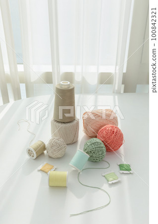 aesthetic photo of handmade, crafting hobbies, thread collection aesthetic photo of handmade, crafting hobbies, thread collection 100842321