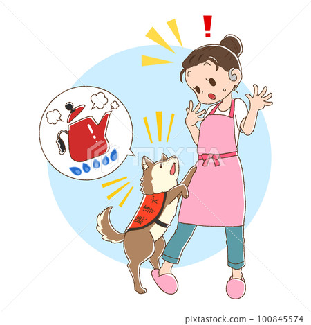 A hearing dog that tells you when a kettle with a cute touch has boiled 100845574