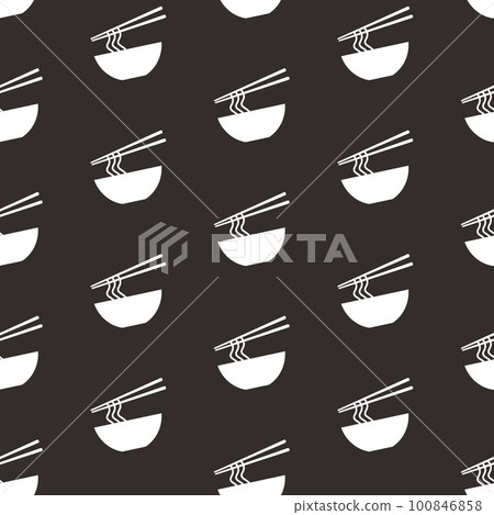 Noodles, seamless pattern, vector. - Stock Illustration [100846858] - PIXTA