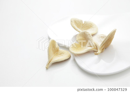 Dried flowers of heart-shaped plants are placed on a heart-shaped tray Heart image of love Dried flowers of heart-shaped plants are placed on a heart-shaped tray Heart image of love 100847329