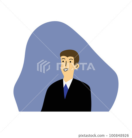 Man in a suit, vector illustration. 100848926