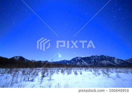 Okunikko in the Moonlight / Senjogahara / Nikko City, Tochigi Prefecture 100848958