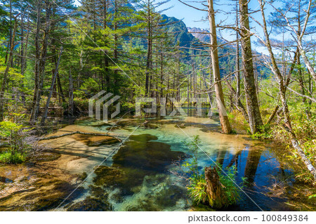 [Scenic view] Kamikochi in early summer [Nagano Prefecture] 100849384