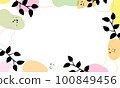 Minimal botanical abstract art background. 100849456