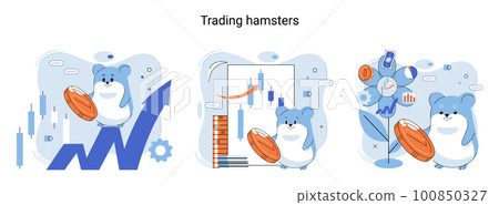 Trading hamster, user who does not understand economics and finance, inexperienced investor 100850327