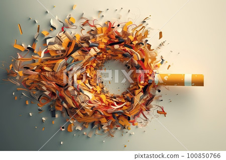 world no tobacco day abstract illustration generative ai 100850766