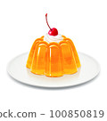 orange jelly illustration real 100850819