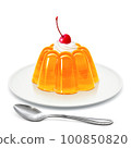 Illustration of realistic orange jelly 100850820