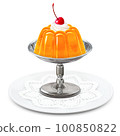 Illustration of realistic orange jelly 100850822
