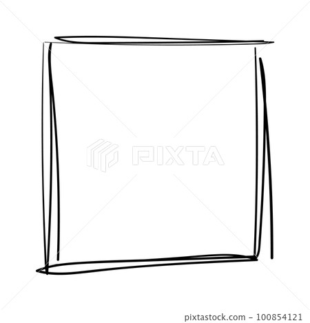 Hand drawn frames. Handdrawn square frame.... - Stock Illustration ...