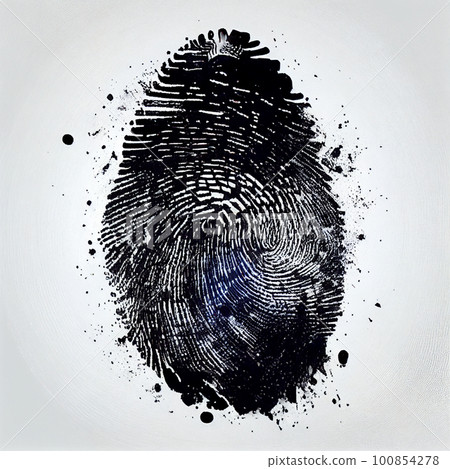 black macro fingerprint, Fingerprint detail 100854278