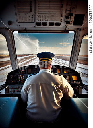 Train driver in the cab of a moving train Train driver in the cab of a moving train 100855325