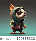 Chihuahua 2 head body character 100855332