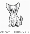 Chihuahua simple illustration 100855337