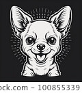 Chihuahua simple illustration 100855339