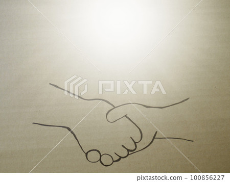 Illustration of a handshake photo Illustration of a handshake photo 100856227