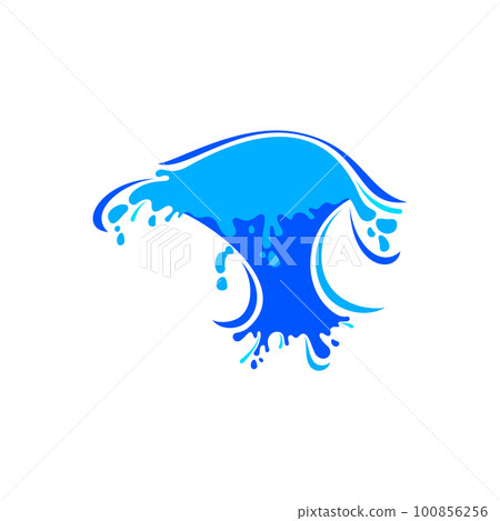 Water wave for logo, aqua splash symbol, brand liquid sign for your business Water wave for logo, aqua splash symbol, brand liquid sign for your business 100856256