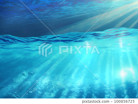 The sun seen from underwater The sun seen from underwater 100856725