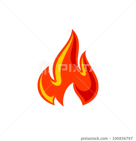 Fire flame for logo, hot blazing symbol, brand sign for your business 100856797