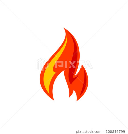 Fire flame for logo, hot blazing symbol, brand sign for your business 100856799