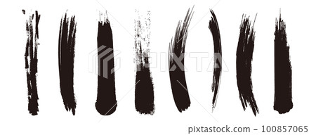 Analog touch material: brush texture ink ink brush pattern wave pattern brush handwriting material. brush stroke Analog touch material: brush texture ink ink brush pattern wave pattern brush handwriting material. brush stroke 100857065