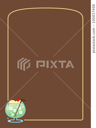 Material vertical type with border and one point cream soda 11 Material vertical type with border and one point cream soda 11 100857498