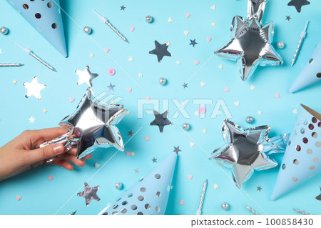 Concept of party and celebration, accessories for party Concept of party and celebration, accessories for party 100858430