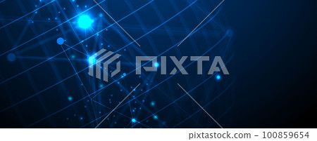 Quantum processing. Deep learning artificial intelligence. Future new technology for business or science presentation Quantum processing. Deep learning artificial intelligence. Future new technology for business or science presentation 100859654