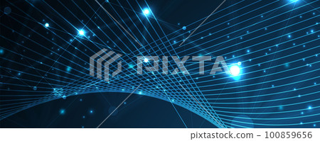 Quantum processing. Deep learning artificial intelligence. Future new technology  for business or science presentation 100859656