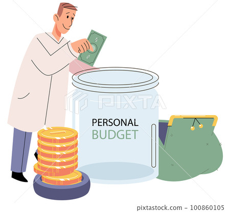 Savings, financial investment economic literacy. Personal fund budget, income and bank deposit Savings, financial investment economic literacy. Personal fund budget, income and bank deposit 100860105