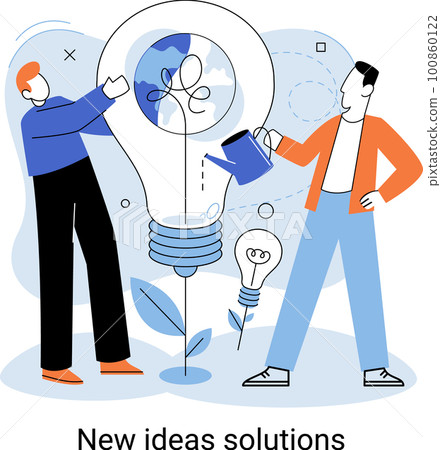 Idea And Creative Business Solutions For Stock Illustration   100860122 