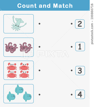 Practice material for counting numbers up to 4 Practice material for counting numbers up to 4 100860716