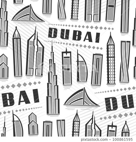Vector Dubai Seamless Pattern Vector Dubai Seamless Pattern 100861595