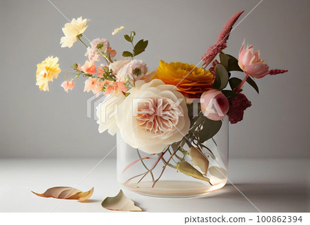 玻璃杯中的一束玫瑰 生成式 AI“AI 生成的圖像” 玻璃杯中的一束玫瑰 生成式 AI“AI 生成的圖像” 100862394