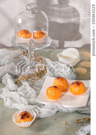 Portuguese egg chestnuts 100863229