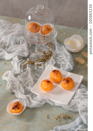 Portuguese egg chestnuts 100863230