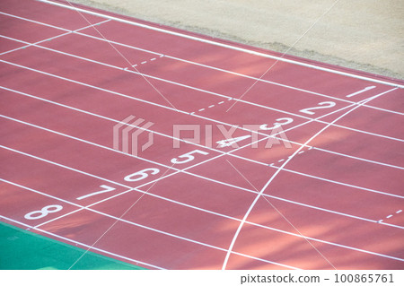 Athletics stadium Start line number display 100865761