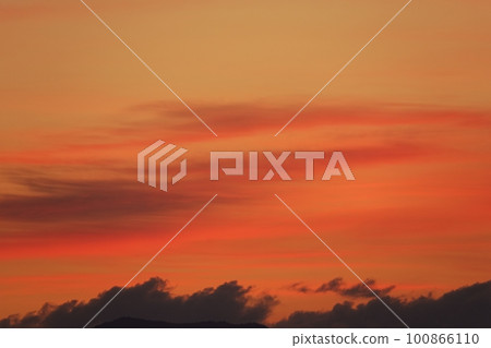 Sunrise clouds dyed red Spring 230301am 100866110
