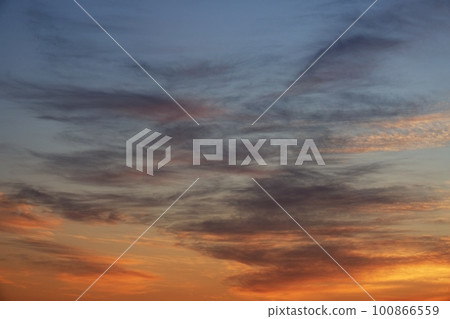 Colorful sunrise sky Spring 230301am 100866559