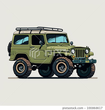 復古綠色四驅車 復古綠色四驅車 100868617