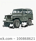 帶有軍事圖案的四輪驅動車 100868621