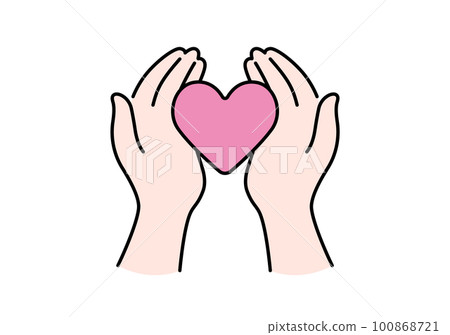 Palm and heart icon vector illustration caring sincerity kindness kindness 100868721
