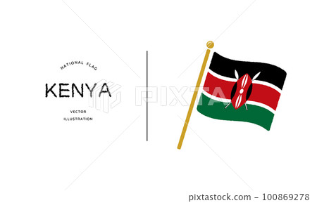 kenya flag icon vector illustration 100869278
