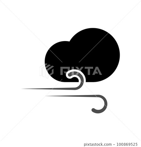 Illustration Vector Graphic of Windy Icon Illustration Vector Graphic of Windy Icon 100869525