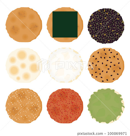 Rice cracker illustration set 100869971