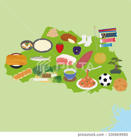 埼玉縣特產插圖集 100869980