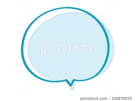 Illustration of a simple and fashionable hand-drawn speech bubble 100870059