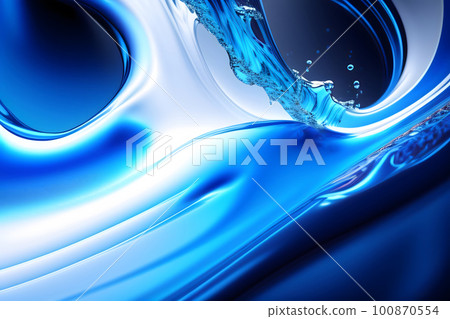 Abstract blue fluid background material, serum, drinking water, fuel 100870554